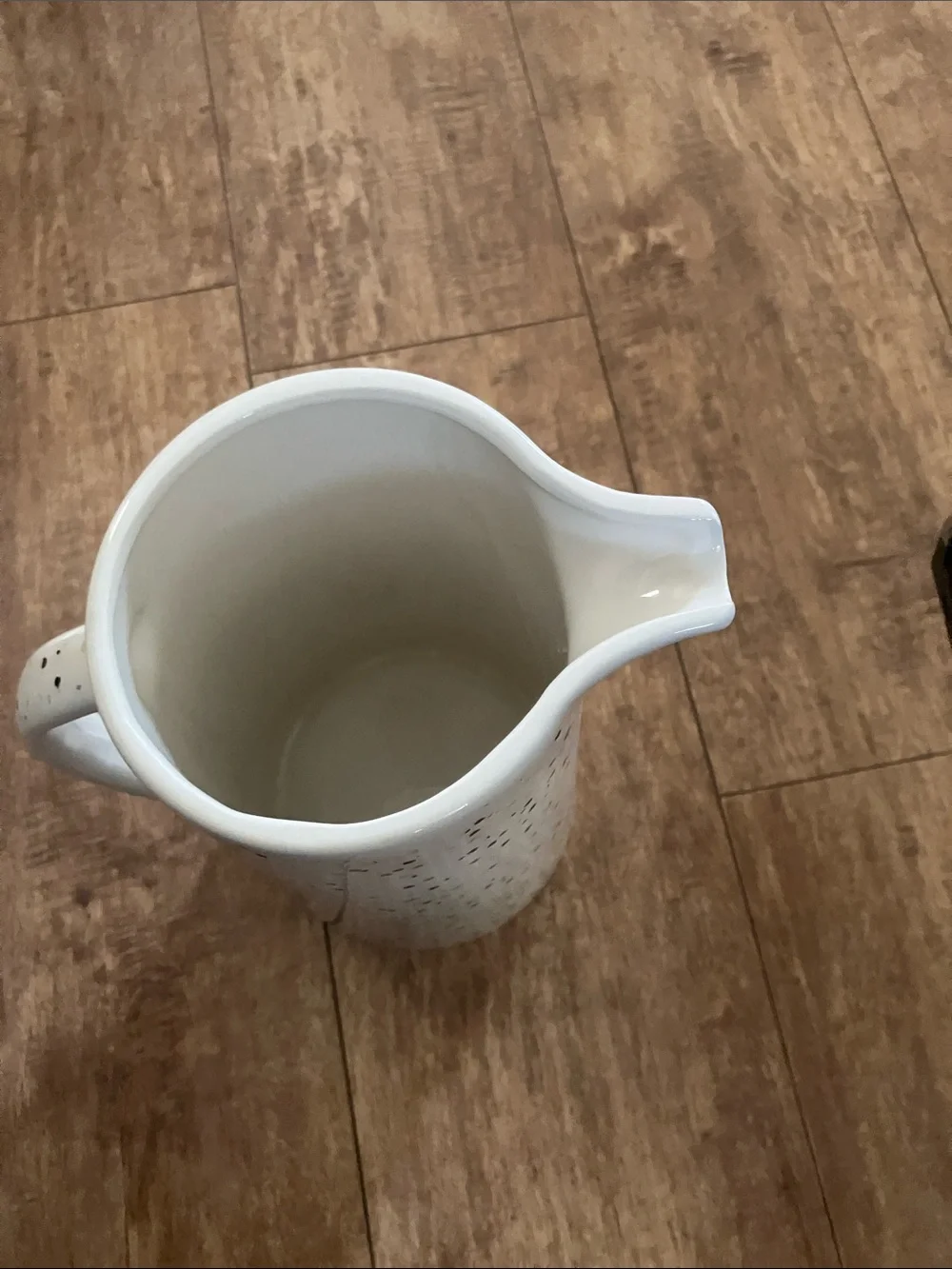 Fall Speckled White Ceramic Pitcher with Multicolor Confetti